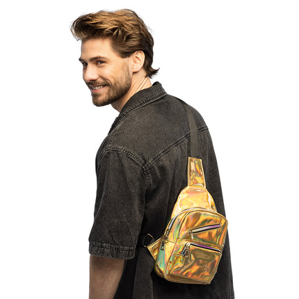 Boland Gouden crossbody tas Holo deluxe (holografisch)