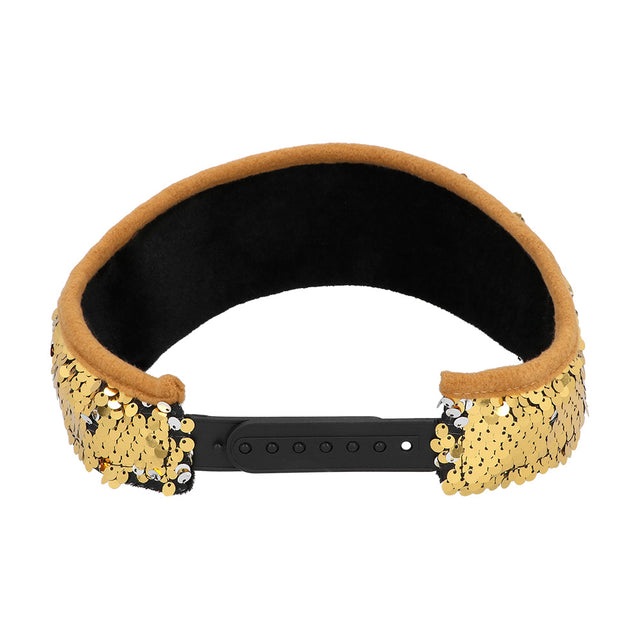 Boland Gouden zonneklep glitter pailletten