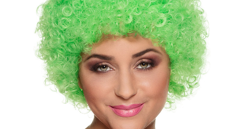 Boland Groene krul pruik Pop