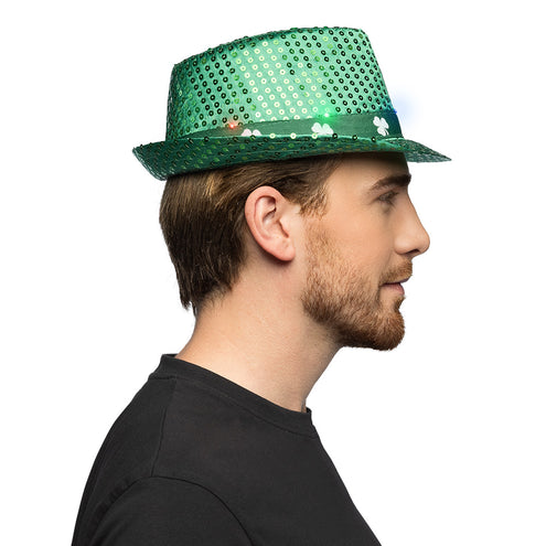 Boland Groene LED hoed Shamrock (St. Patrick's Day)
