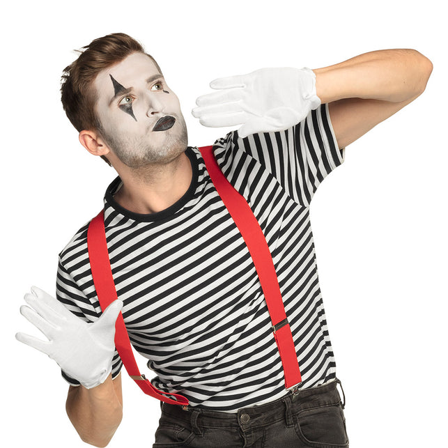 Boland Handschoenen pols met drukknop wit