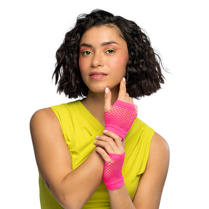 Boland Handschoenen pols New York neon roze