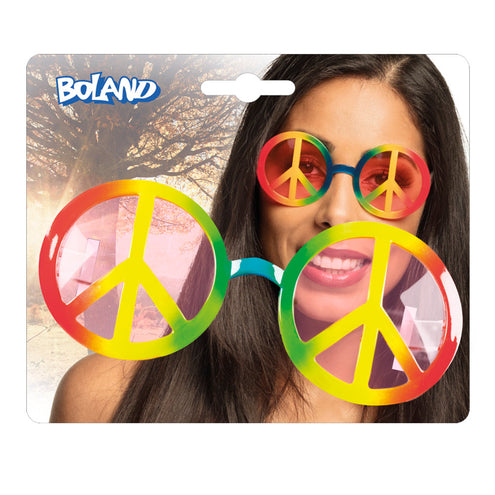 Boland Hippie bril Peace multikleuren