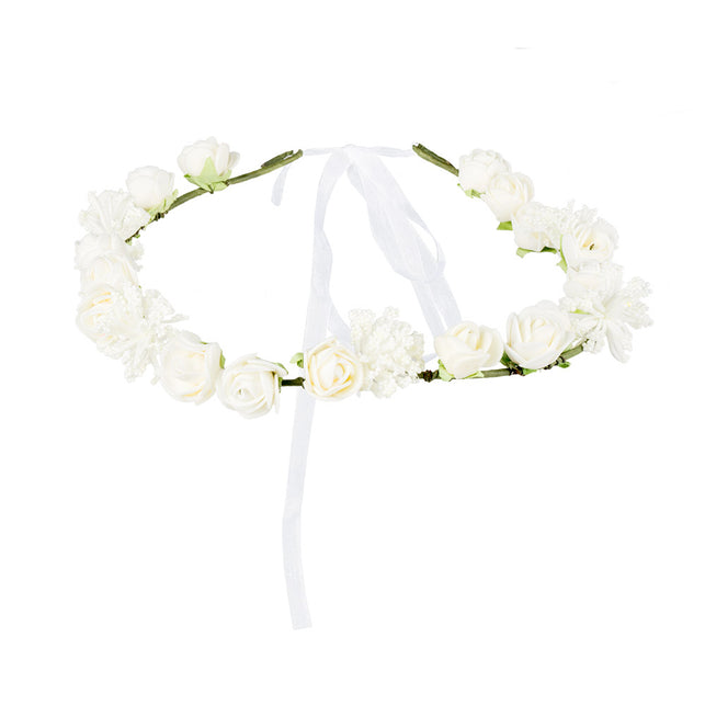 Boland Hippie hoofdband Ibiza witte bloemen