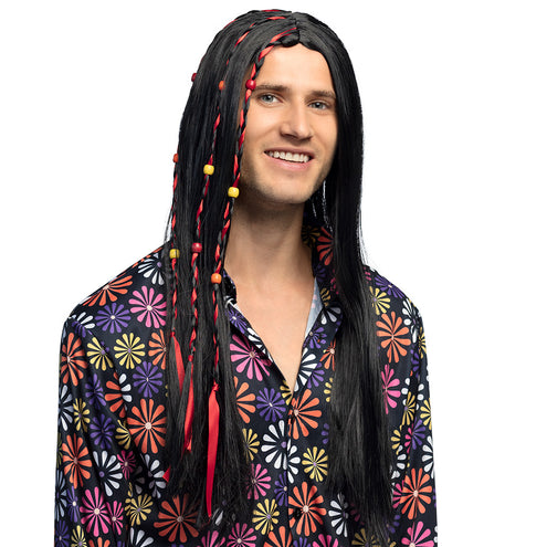 Boland Hippie pruik Flower power Dony