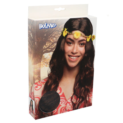 Boland Hippie pruik Joy zwart/bruin