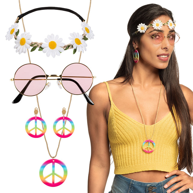 Boland Hippie verkleed set compleet