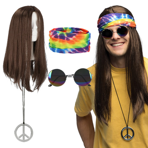 Boland Hippie verkleed set John