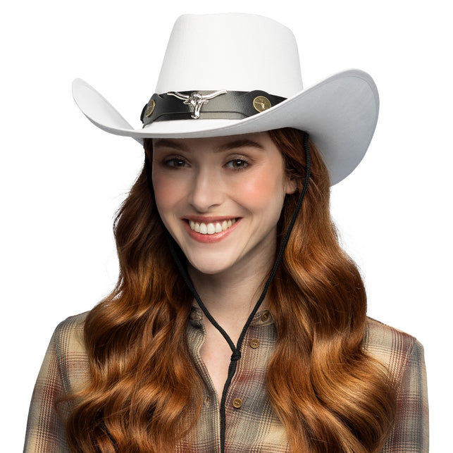 Boland Hoed cowboy Wyatt wit