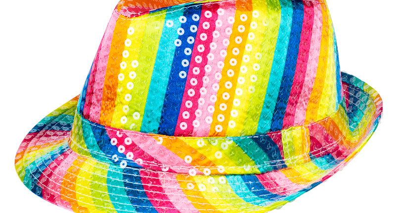 Boland Hoed Popstar sequins rainbow