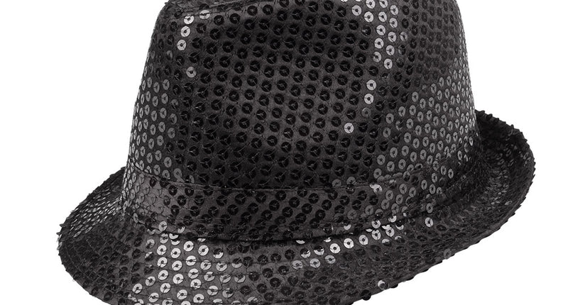 Boland Hoed Popstar sequins zwart