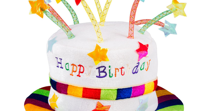 Boland Hoed regenboog cake 'Happy Birthday'