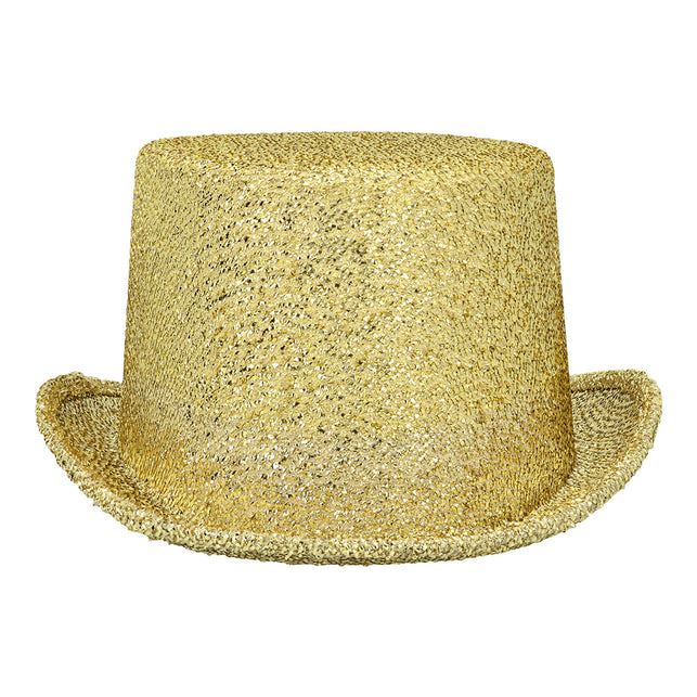 Boland Hoed Showtime goud (glitter hoge hoed)