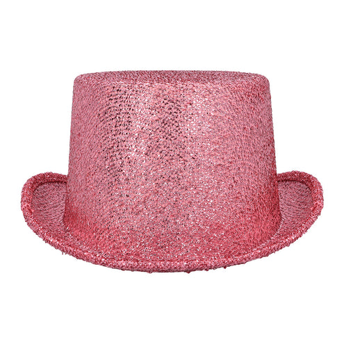 Boland Hoed Showtime lichtroze (glitter hoge hoed)