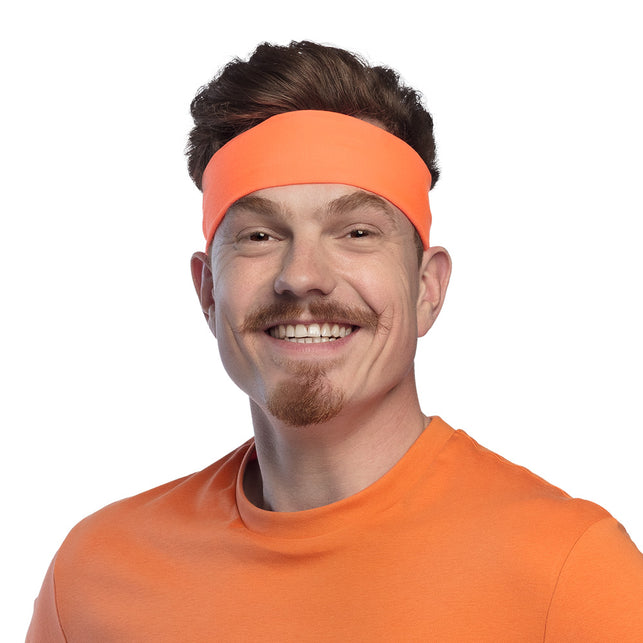Boland Hoofdband Retro neon oranje