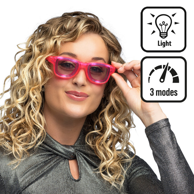 Boland LED partybril Blink roze