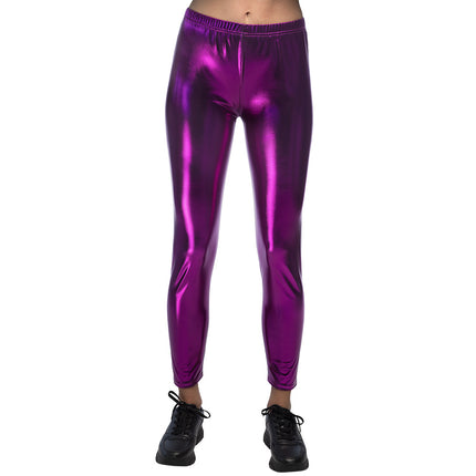 Metallic Flarebroek dames - Feestartikelen Metallic Flarebroek dames - Feestartikelen