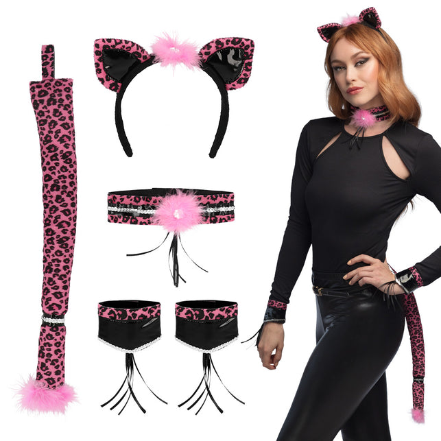 Boland Luipaard verkleed set roze