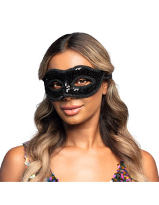 Boland Masker Venice pailletten zwart