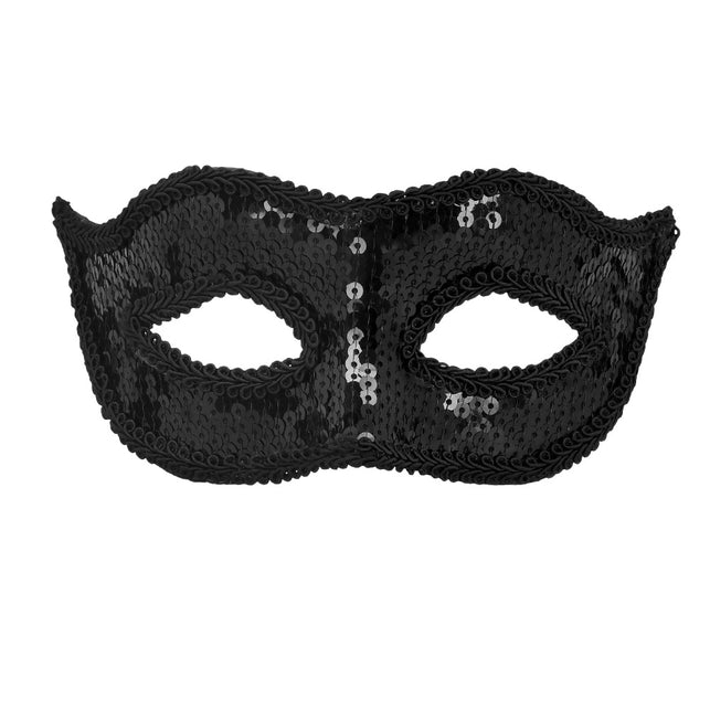 Boland Masker Venice pailletten zwart