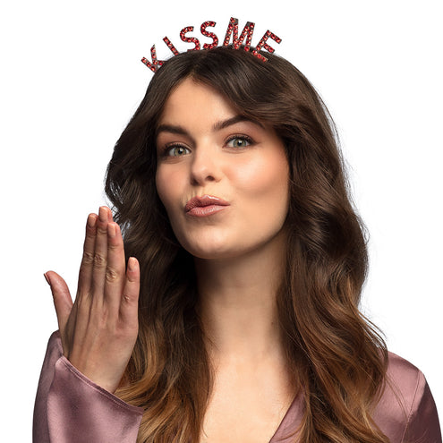 Boland Metalen diadeem 'KISS ME' haarband