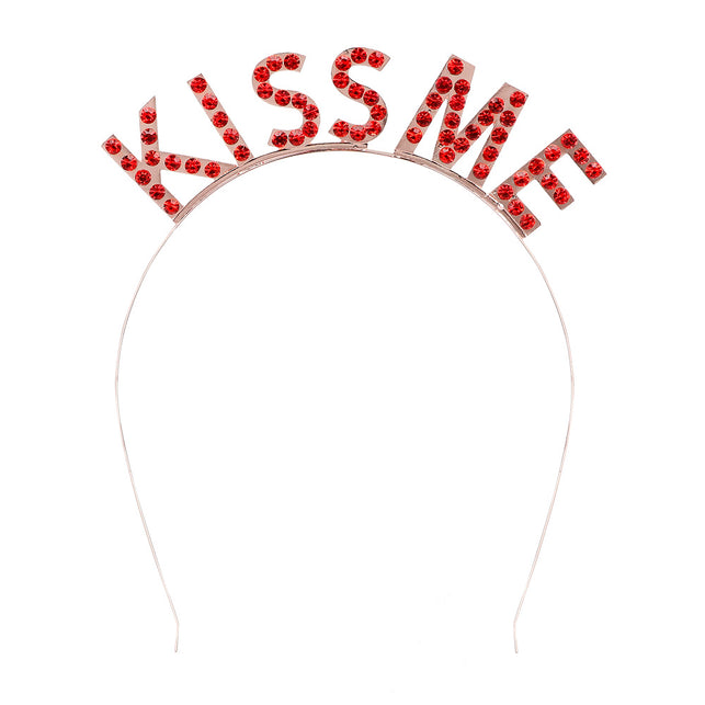 Boland Metalen diadeem 'KISS ME' haarband
