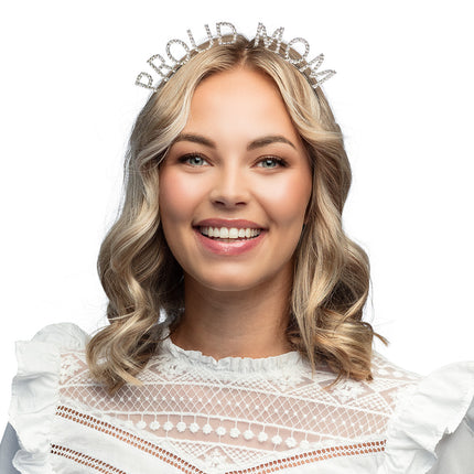 Boland Metalen diadeem 'Proud mom'