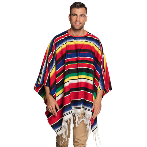 Boland Mexicaanse poncho Diego kleurrijk
