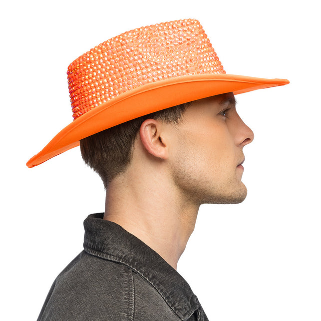 Boland Neonoranje cowboyhoed Aurora (UV western hoed)