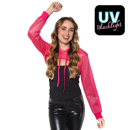 Boland Neonroze visnet bolero dames (UV, maat M)