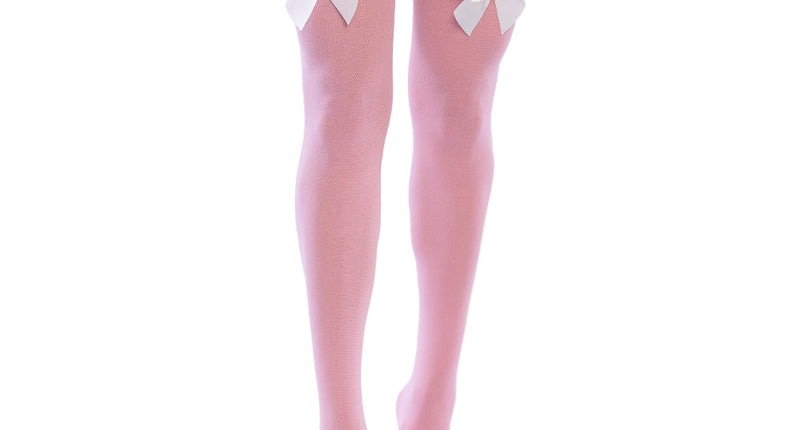 Boland Paar kousen Bow roze/wit