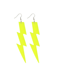 Boland Paar oorbellen Flash neon geel