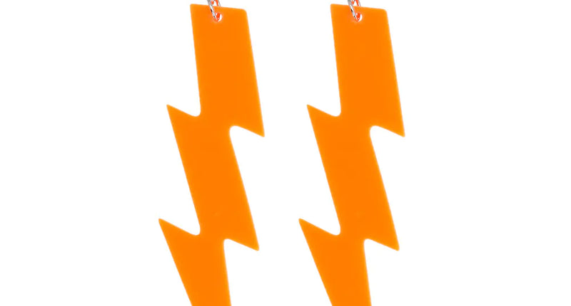 Boland Paar oorbellen Flash neon oranje