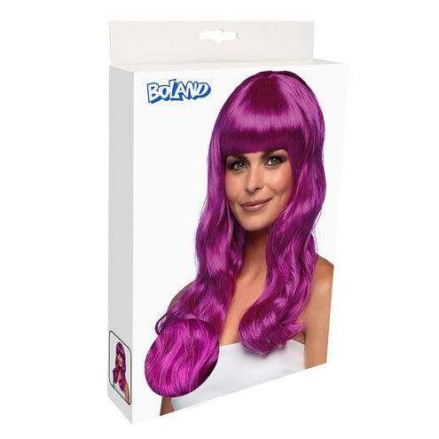 Boland Paarse pruik lang golvend haar Chique