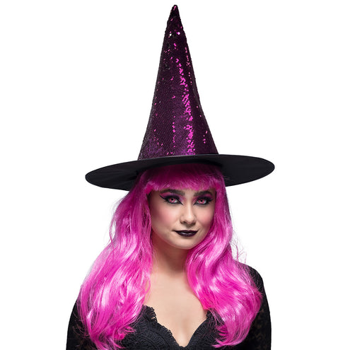 Boland Paarse pruik lang golvend haar Chique