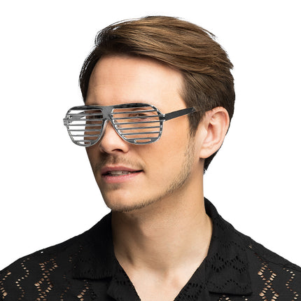 Boland Partybril Omnia zilveren luikjes