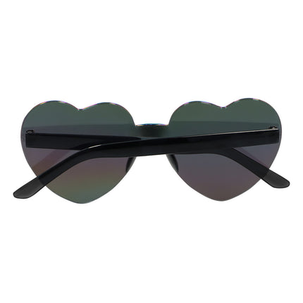 Boland Partybrile Festival hartjes mirror zwart