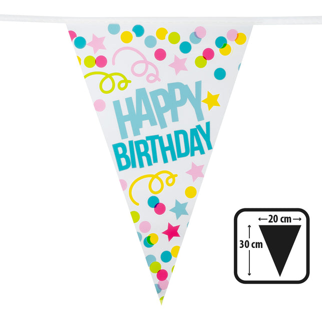 Boland PE vlaggenlijn 'Happy birthday'