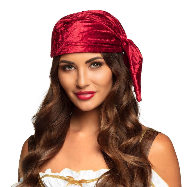 Boland Piraten hoofddoek Kap Rowan rood