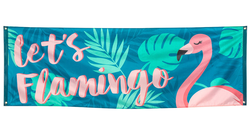 Boland Polyester banner 'Let's flamingo'