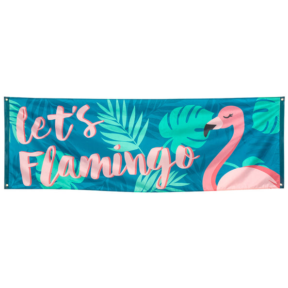 Boland Polyester banner 'Let's flamingo'