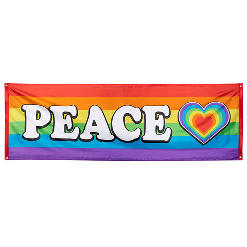Boland Polyester banner Regenboog 'Peace'