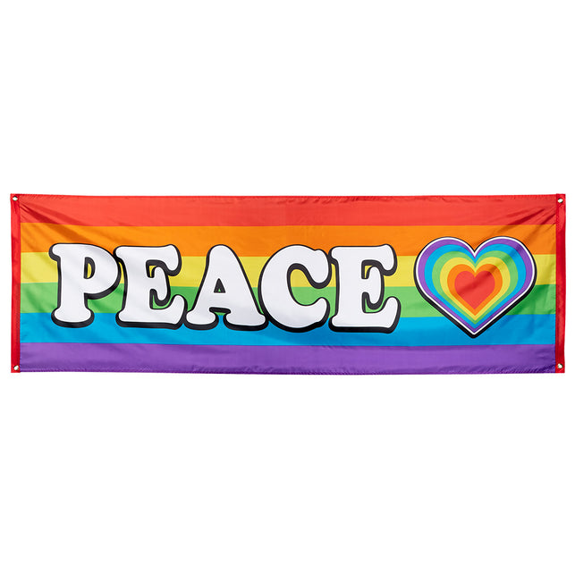 Boland Polyester banner Regenboog 'Peace'