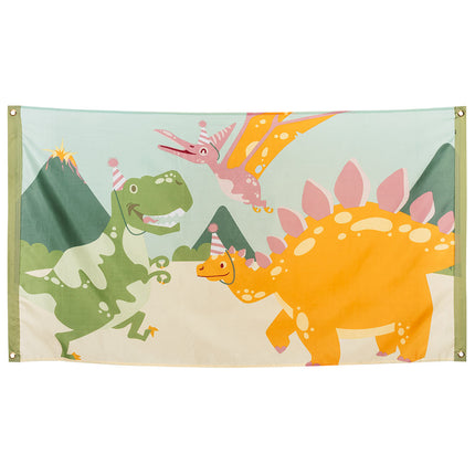 Boland Polyester vlag Dino party