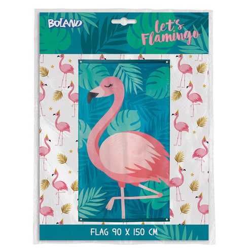 Boland Polyester vlag Flamingo