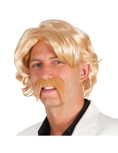 Boland Pruik Chuck blond met snor