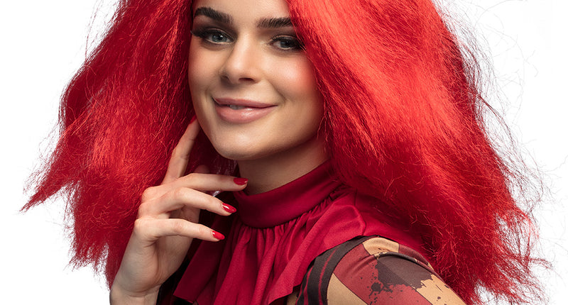 Boland Pruik Clownette rood