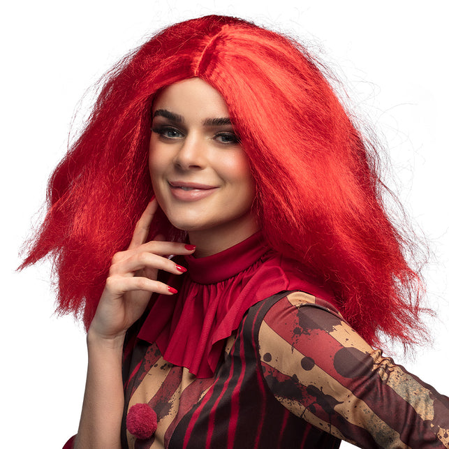 Boland Pruik Clownette rood