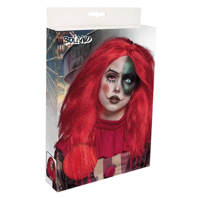 Boland Pruik Clownette rood