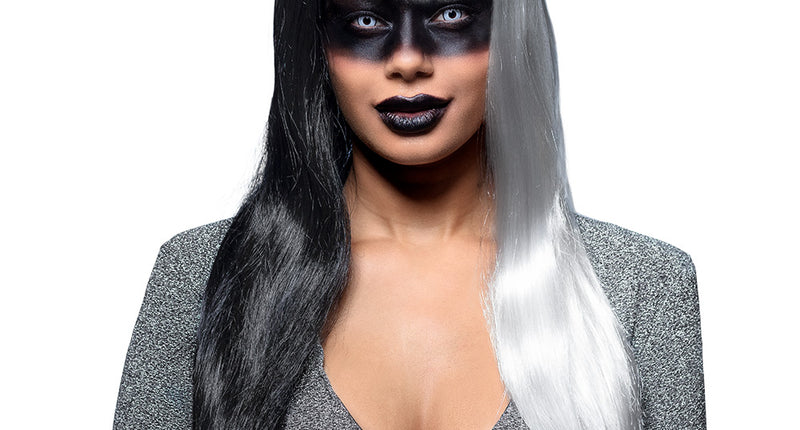 Boland Pruik Evil temptress zwart wit